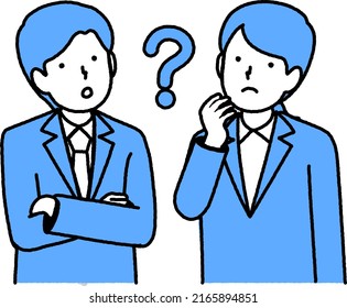 Men and women in suits Hatena illustration material