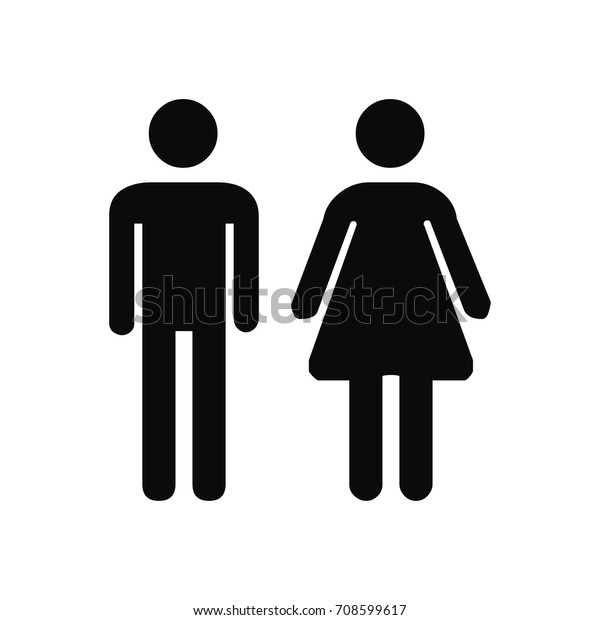 男性用トイレのアイコン 男性の女性の看板 男性の女性用トイレアイコン のベクター画像素材 ロイヤリティフリー