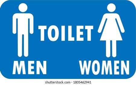 Men and Women toilet sign vector illustration for print.