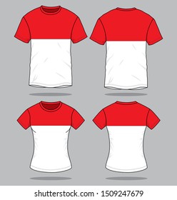 Men & Women T-Shirt Design Vector
(Red / White)