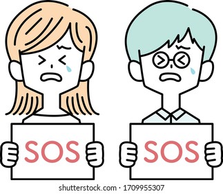 
Men and women who issue SOS