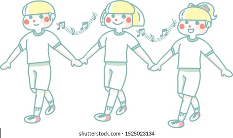 Men and women who perform folk dance at physical education competitions.