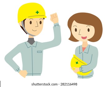 Men and women workers
