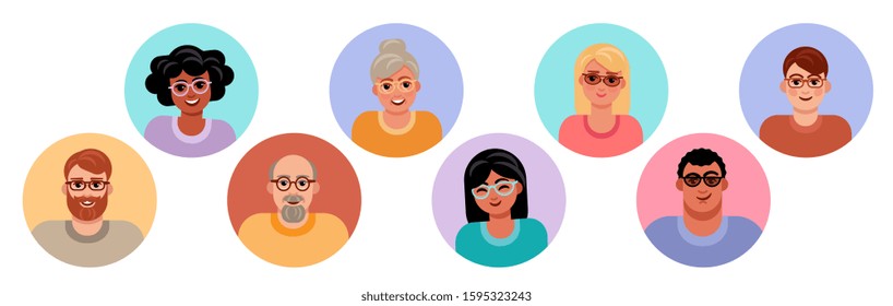 men and women, young and old of different nations with glasses