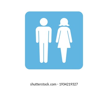 Men and women's toilet sign icons.