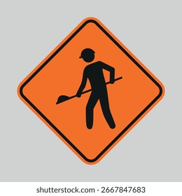 men at work vector sign icon