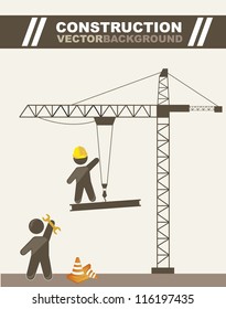 men working in construction, cartoons. vector illustration