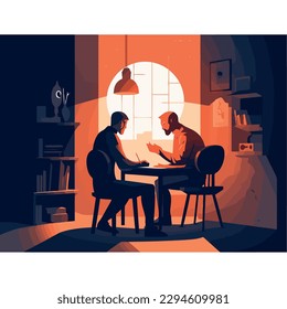 men working in the office design