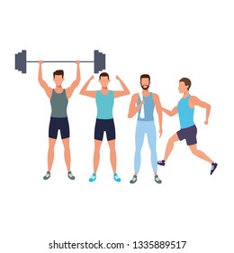 men working out