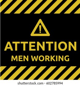 Men working sign