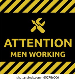 Men working sign