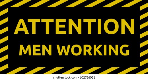 Men working sign