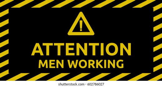 Men working sign