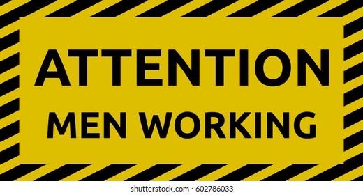 Men working sign