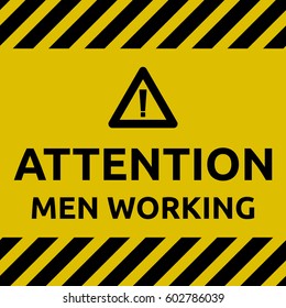 Men working sign