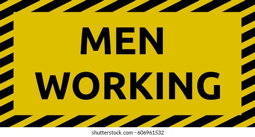 Men working sign