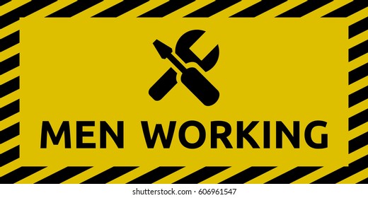 Men working sign