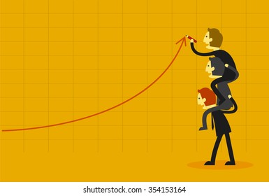men write growing graph