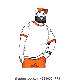 MEN YOUNG CHARACTERS MOCKUP TSHIRT ISOLATED CARTOON VECTOR
