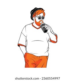 MEN YOUNG CHARACTERS MOCKUP TSHIRT ISOLATED CARTOON VECTOR