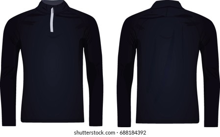 Men zip top jacket. vector illustration
