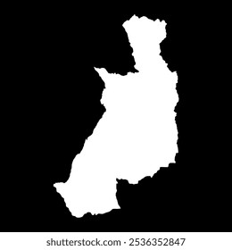 Menabe region map, administrative division of Madagascar. Vector illustration.