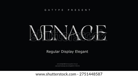 MENACE wordmark logo in stylish typography design, suitable for branding, luxury identity, editorial use and creative business projects.