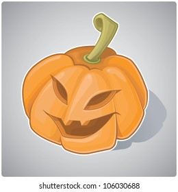 A menacing Jack O'Lantern pumpkin for Halloween and other spooky occasions!