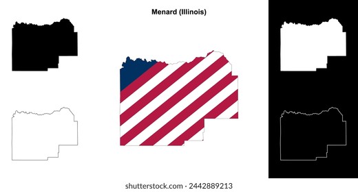 Menard county (Illinois) outline map set