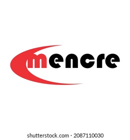MENCRE vector text, for helmet logo design.
