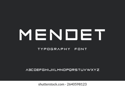 MENDET, font,  MInimal  Typography Font, logo, creative logo, font, Minimal font, logos fashion vector illustration