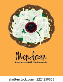 ilustración vectorial mendoana. Judías fermentadas indonesias