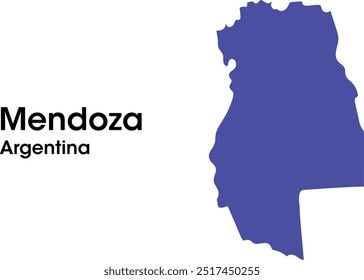 Mapa de Mendoza Argentina en Vectores