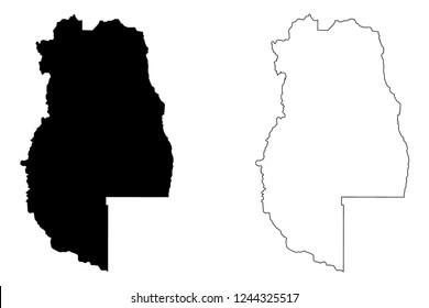 Mendoza (Region of Argentina, Argentine Republic, Provinces of Argentina) map vector illustration, scribble sketch Mendoza Province map