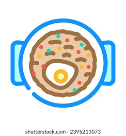 menemen turkish cuisine color icon vector. menemen turkish cuisine sign. isolated symbol illustration
