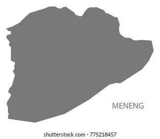 Meneng map of Nauru grey illustration silhouette shape