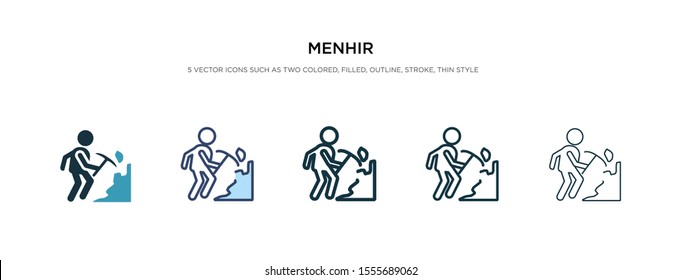 menhir icon in different style vector illustration. two colored and black menhir vector icons designed in filled, outline, line and stroke style can be used for web, mobile, ui