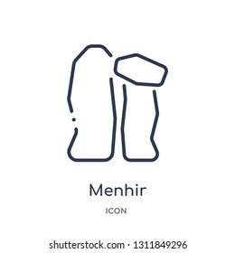 menhir icon from people outline collection. Thin line menhir icon isolated on white background.