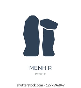 menhir icon vector on white background, menhir trendy filled icons from People collection, menhir vector illustration