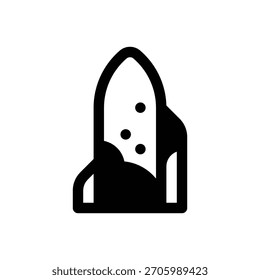 Menhir. Icono de Vector de trazo delineado con detalles rellenos de negro.