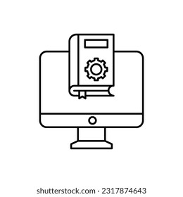 Menial Book  Outline Vector Icon that can easily edit or modify 

