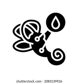 menieres symptom glyph icon vector. menieres symptom sign. isolated contour symbol black illustration