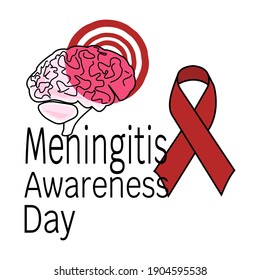 Meningitis Awareness Day Schematic Representation Human Stock Vector ...