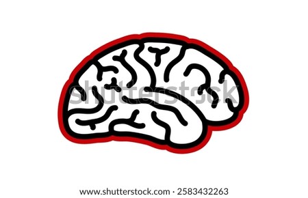 Meningitis inflammation of the protective layers surrounding the brain and spinal cord. Meninges disease logo or icon. Bacteria, viruses, fungi, parasites in the human head flat vector illustration