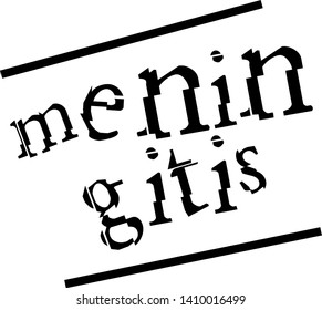 MENINGITIS stamp on white background