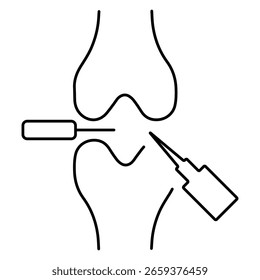 meniscal icon on white background, vector illustration.