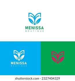 Menissa Boutique Minimalist logo design template