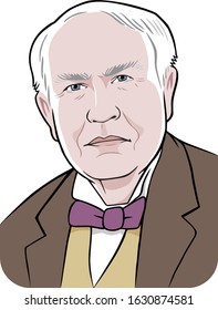 Menlo Park, NJ - October 18, 1931: Thomas Edison, Inventor And Businessman 