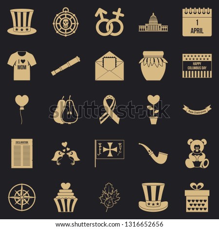 Menology icons set. Simple set of 25 menology vector icons for web for any design