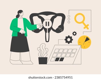 Menopause abstract concept vector illustration. Women climax, hormone replacement therapy, menopause support, hormonal change, climacteric symptoms and signs, female health abstract metaphor.